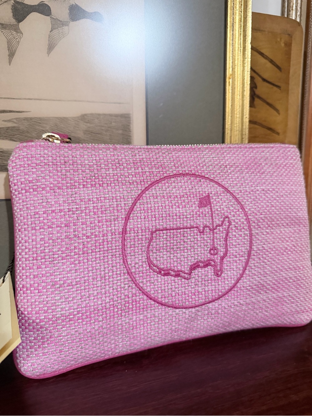 Masters woven Pink Textured Wristlet Pouch clutch 2026